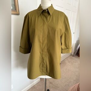 CARLA ROCKMORE Olive Tuxedo Shirt